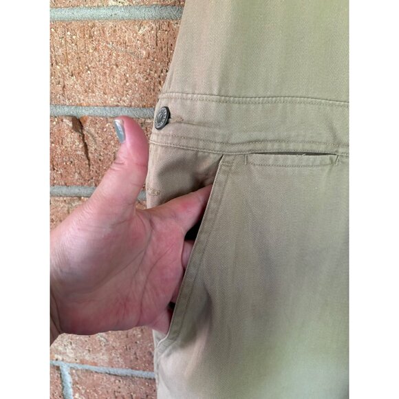 Polo Jeans Co. Ralph Lauren Vintage Beige Denim Overalls Relaxed Fit Adjustable - Picture 7 of 15